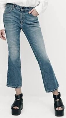 ALEXANDER WANG Jeans TRAP Crop Boot Denim Low Rise Denim Zip Fly sz 26 28” W | eBay | eBay US
