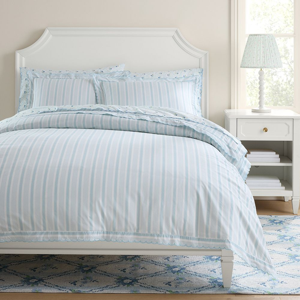 Hill House Variegated Stripe Duvet | Pottery Barn Teen