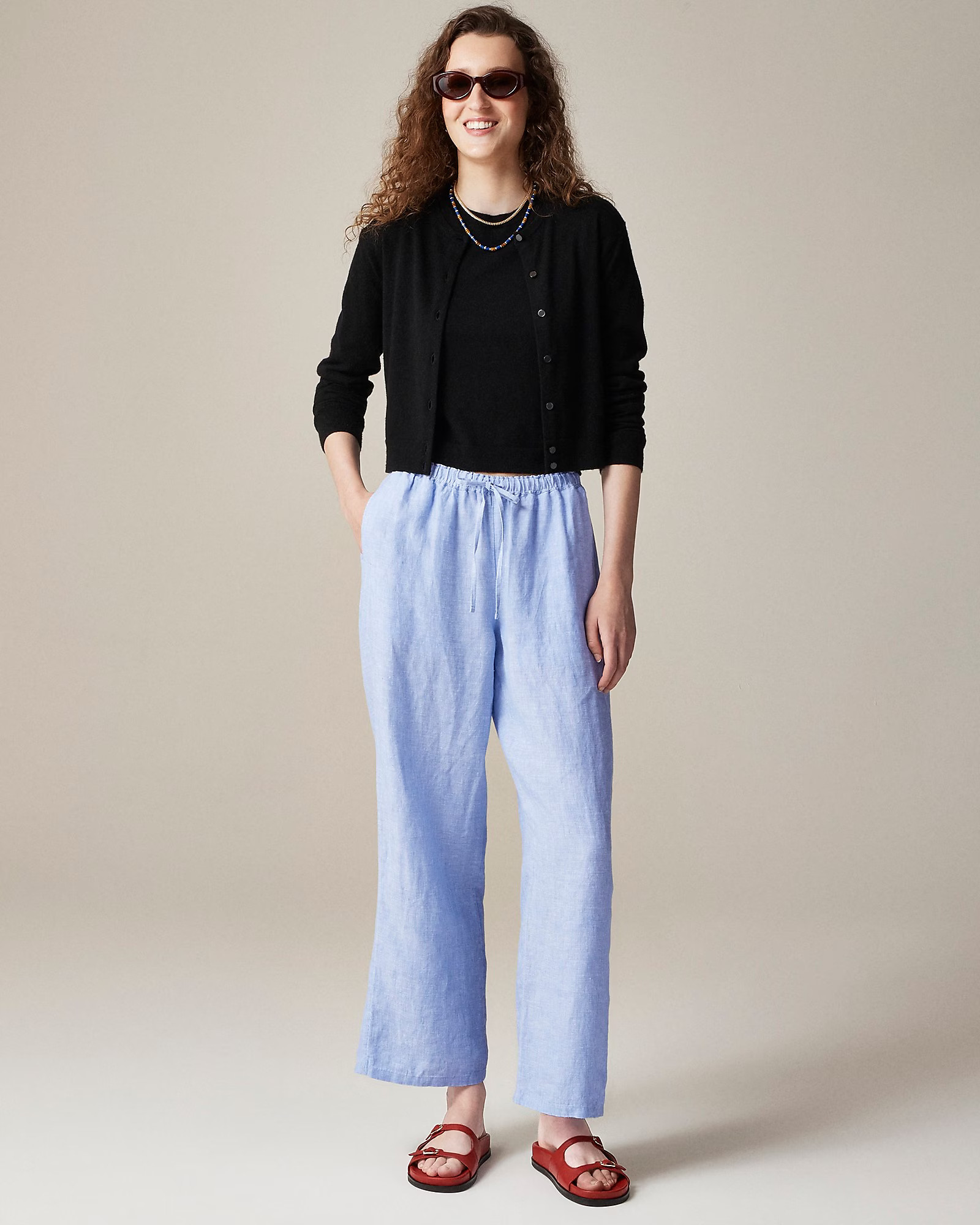 Soleil pant in linen | J. Crew US