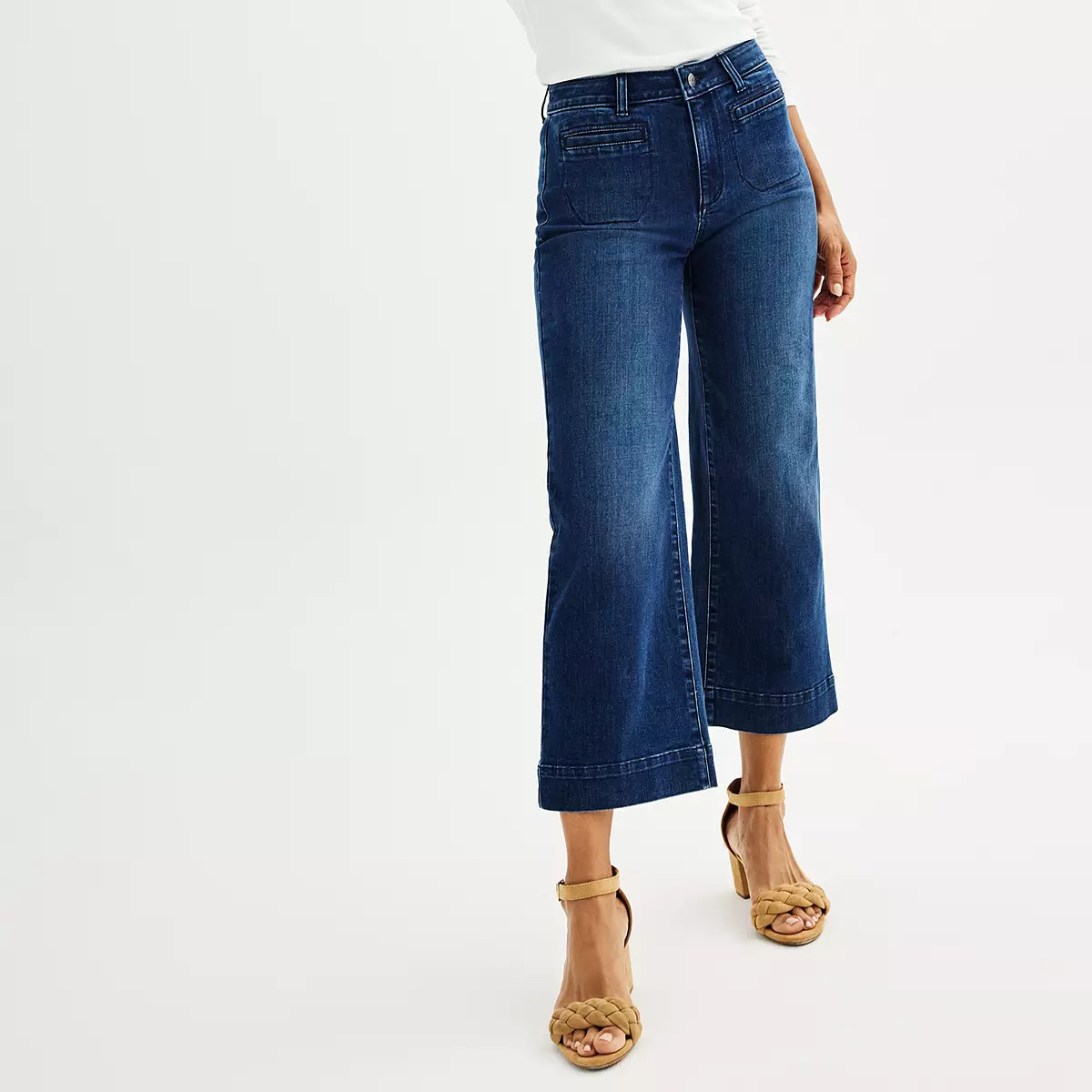 Petite Sonoma Goods For Life® Premium Wide Leg Ankle Pants | Kohl's