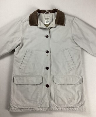 LL Bean Canvas Barn Coat Chore Coat Quilted Lining Ladies’ Size S  | eBay | eBay US