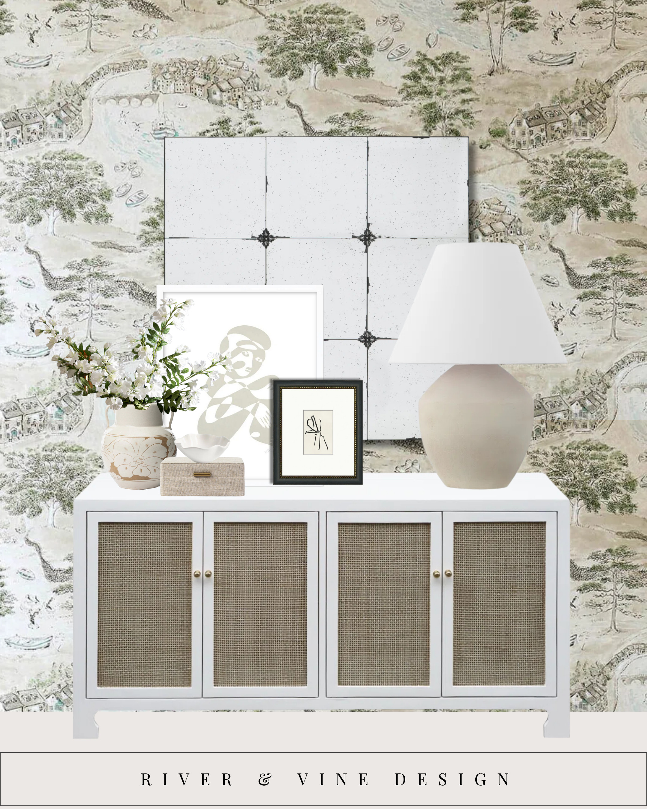 "A good buffet setup should feel effortless — not like you tried to fill space.

Here’s the formula I always come back to:

One oversized piece to anchor the wall (go big or it feels empty)

A lamp on a buffet — yes, always. It instantly makes the room feel warmer and more lived-in

Something framed + something sculptural so it doesn’t read flat

One practical piece (box, tray, or bowl) so it’s actually usable

A touch of greenery to break up all the structure

If every item is “pretty,” the setup feels boring.
If everything has a job, it feels styled.

Everything here is linked if you want to recreate the look." 

 #LTKHome