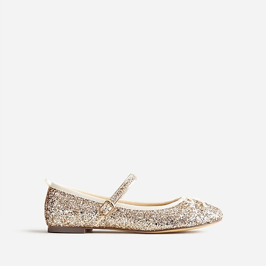 Girls' glitter Mary Jane ballet flats | J. Crew US
