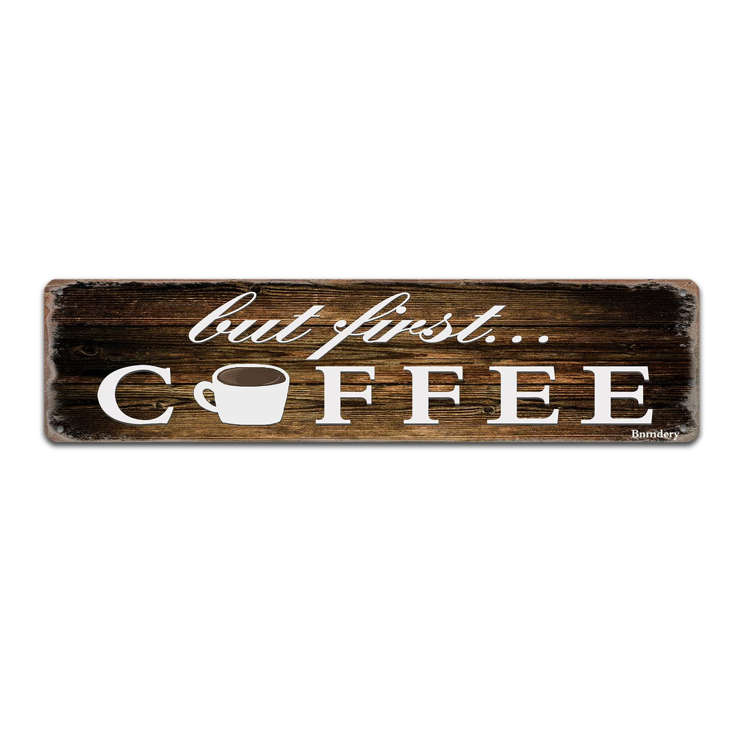 Amazon.com: Bnmdery Metal Tin Sign but First Coffee Rustic Decor Vintage Sign Home Kitchen Bedroo... | Amazon (US)