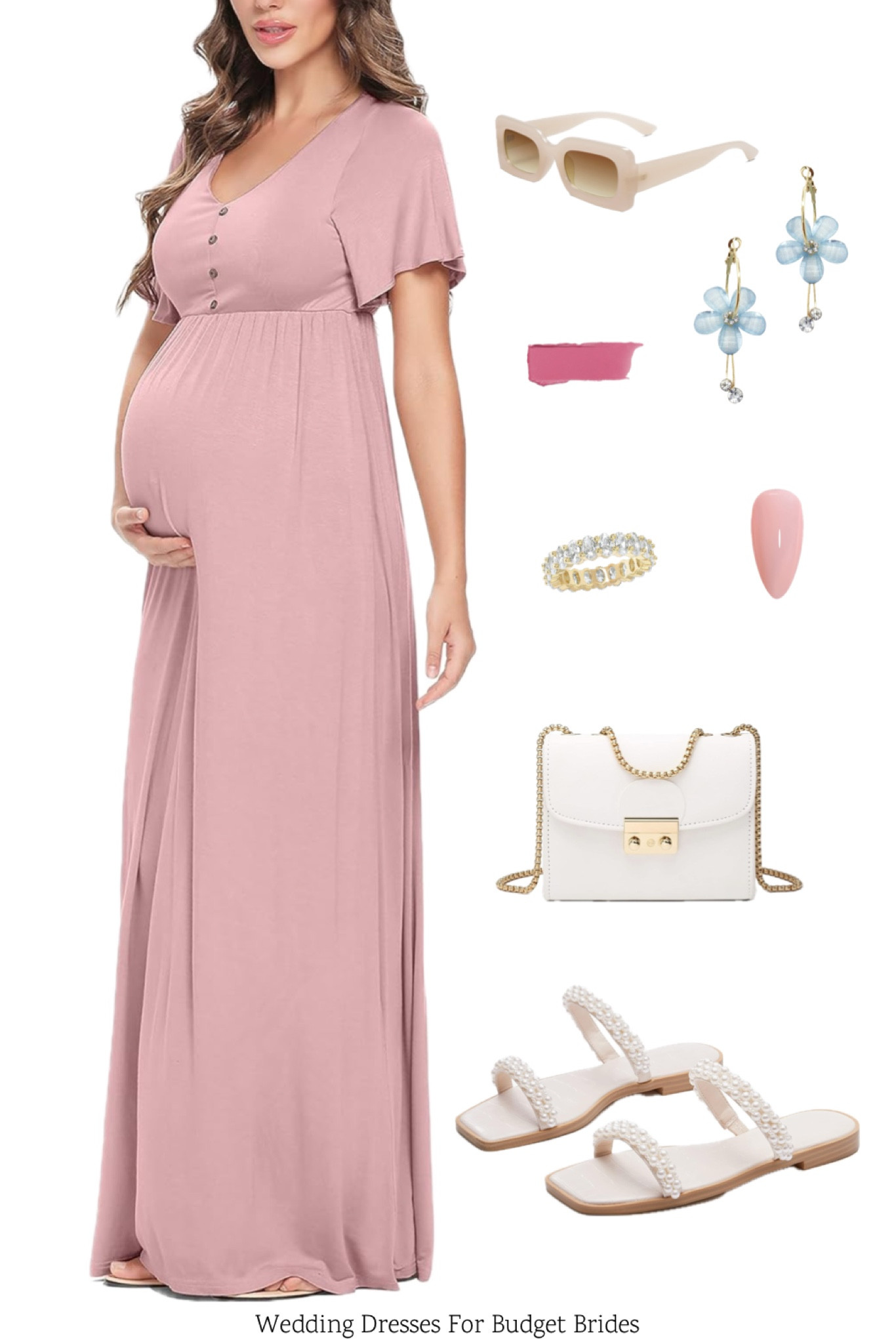 Maternity long dress and accessories option for a bridesmaid or wedding guest. 

Maternity maxi dress. Bump friendly dress. Pregnant wedding guest dress. Pregnant bridesmaid dress. Pregnancy clothes. Baby shower dress. Pregnancy photos. Maternity photoshoot. 

#LTKWedding #LTKParties #LTKBump
