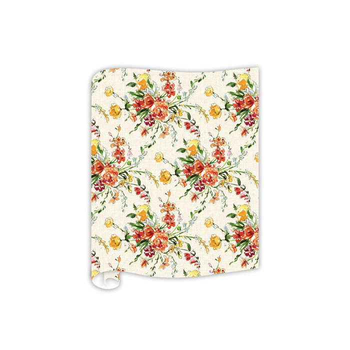 Red and Yellow Floral Mix Table Runner | Rosanne Beck Collections