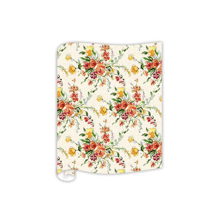 Red and Yellow Floral Mix Table Runner | Rosanne Beck Collections