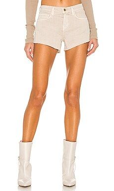 L'AGENCE Audrey Mid Rise Short in Biscuit from Revolve.com | Revolve Clothing (Global)