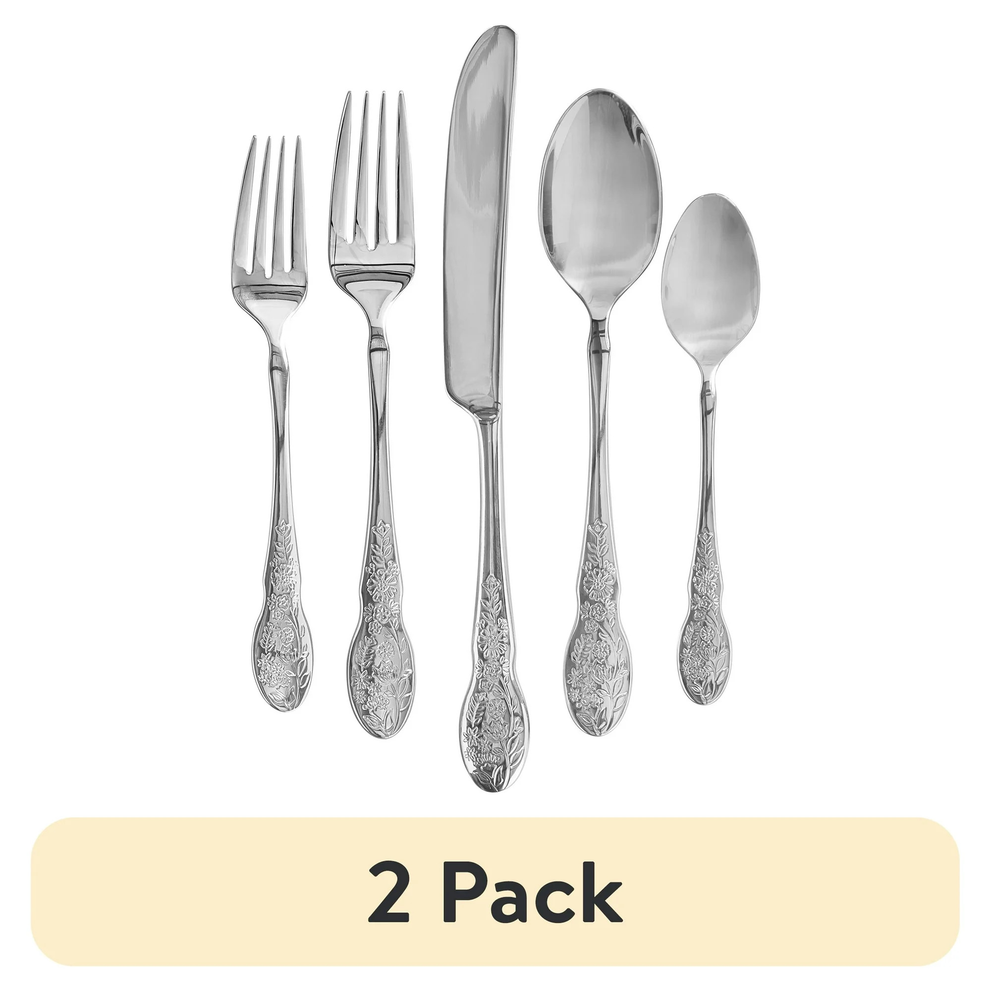 (2 pack) The Pioneer Woman Mazie 20-Piece Flatware Set, Service for 4 | Walmart (US)