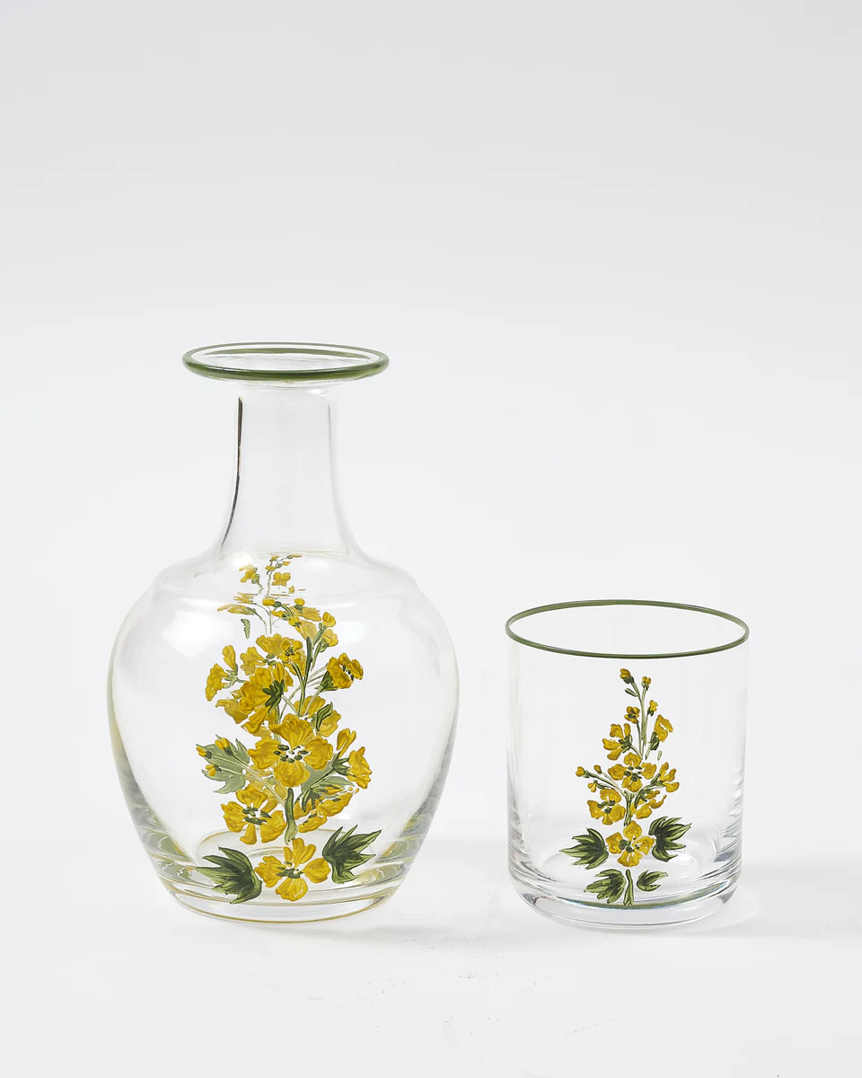 Murano Primrose Hand-Painted Bedside Set | Cabana Magazine