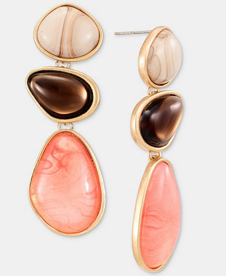Style & CoMixed Stone Triple Drop Earrings | Macy's