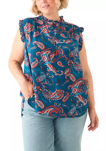 Plus Size Sleeveless Printed Woven Blouse | Belk