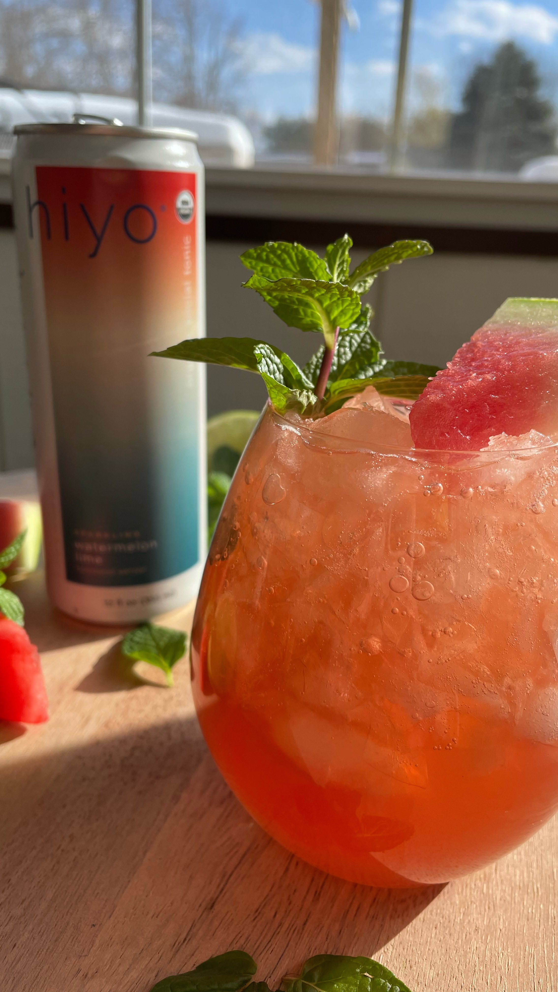 Watermelon Lime Refresher! 🍉

It’s refreshing, hydrating, and oh-so-delicious! I can’t get over how light and bubbly this one turned out with the Hiyo Watermelon Lime. I’m ready for another glass!

Welcome back to day 2 of 5 days of @drinkhiyo mocktails! 

This mocktail is summer in a glass—juicy watermelon, zesty lime, and a touch of mint for that ultimate cool-down vibe.

Add watermelon juice, lime juice, coconut water, and mint in a glass. Add ice, top with Hiyo Watermelon Lime and garnish with watermelon and mint.

Ingredients
• 2 oz watermelon juice 
• ½ lime – juiced 
• 1 oz coconut water 
• 3-5 mint leaves 
• 1 can Watermelon Lime Hiyo 
• Garnish: mint + lime wheel or watermelon slice

#DrinkHiyo #mocktails #mocktailrecipes #mocktailgirlie #watermelon #lime