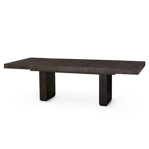 Palecek Broderick Modern Dark Hardwood Veneer Extendable Dining Table - 80-120"W | Kathy Kuo Home