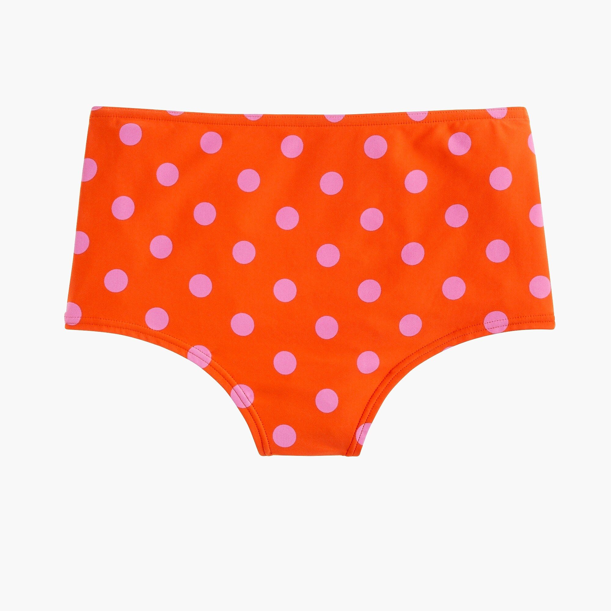 Seamless high-waisted bikini bottom in polka dot | J.Crew US