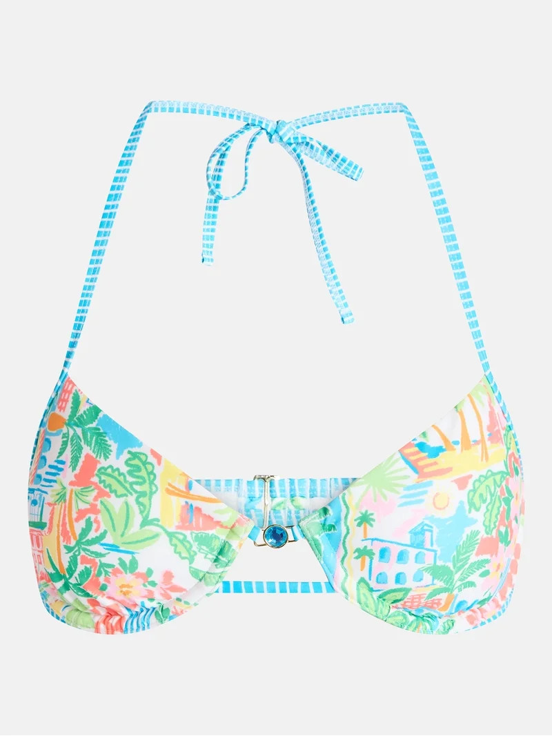 No Boundaries Halter Underwire Bikini Top, Women's XXS-XXL | Walmart (US)