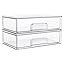Vtopmart 7.6" H Clear Stackable Storage Drawers, 4 Pack Plastic Organizers Bins for Skincare, Cos... | Amazon (US)