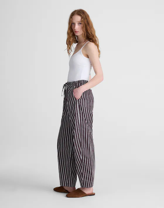 Pull-On Barrel-Leg Utility Pants in Poplin | Madewell