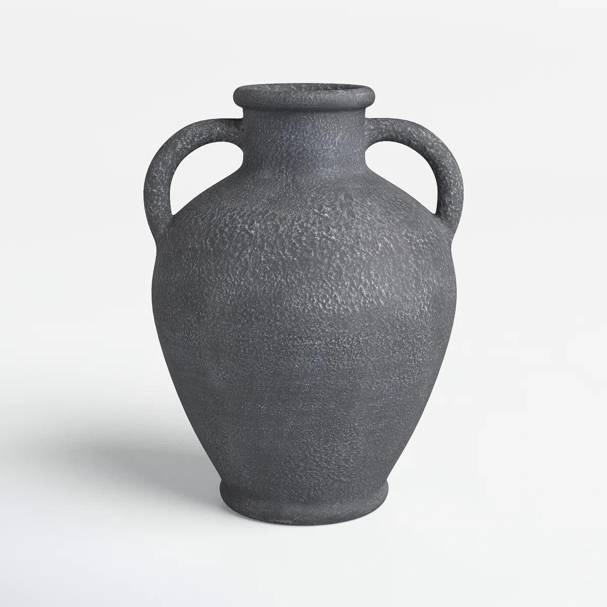Ceramic Whitewashed Textured Amphora Decorative Vase with 2 Handles | Wayfair North America
