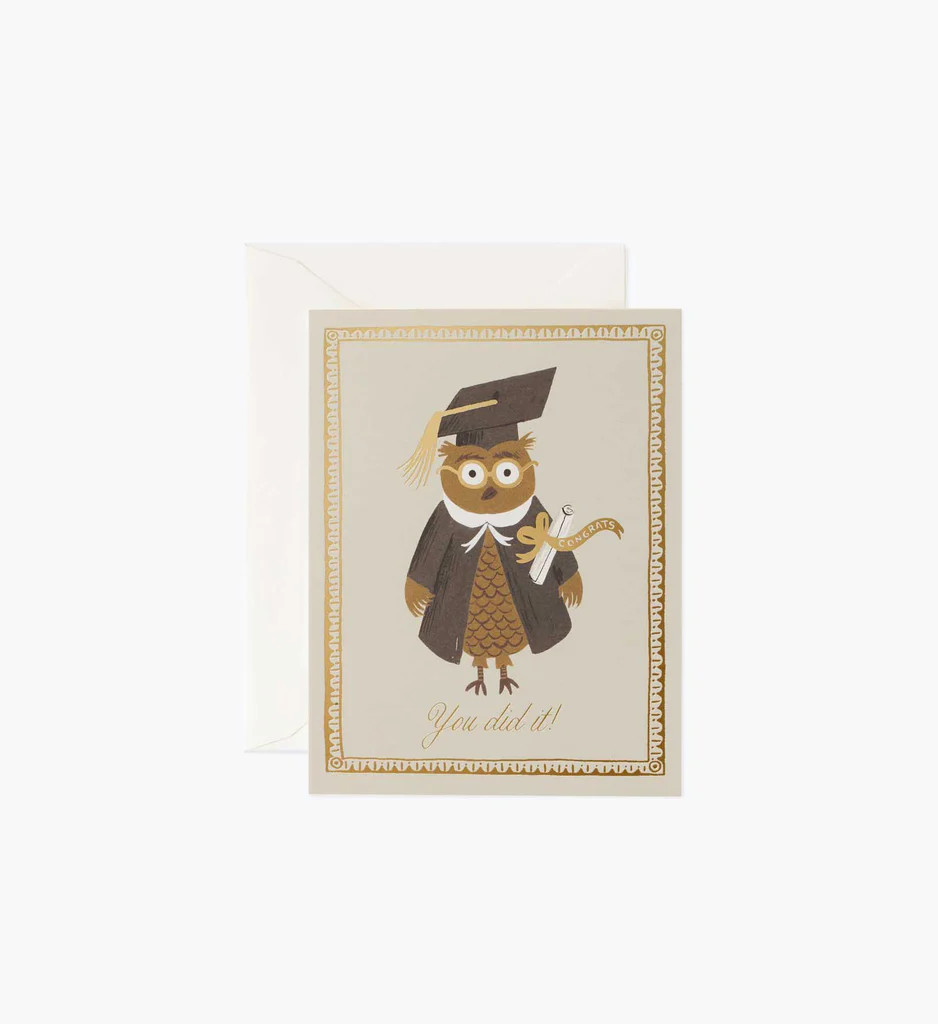Congrats Owl Graduation Card | Rifle Paper Co.