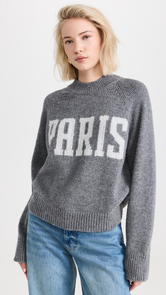 ANINE BING Kendrick University Paris Sweater | Shopbop | Shopbop