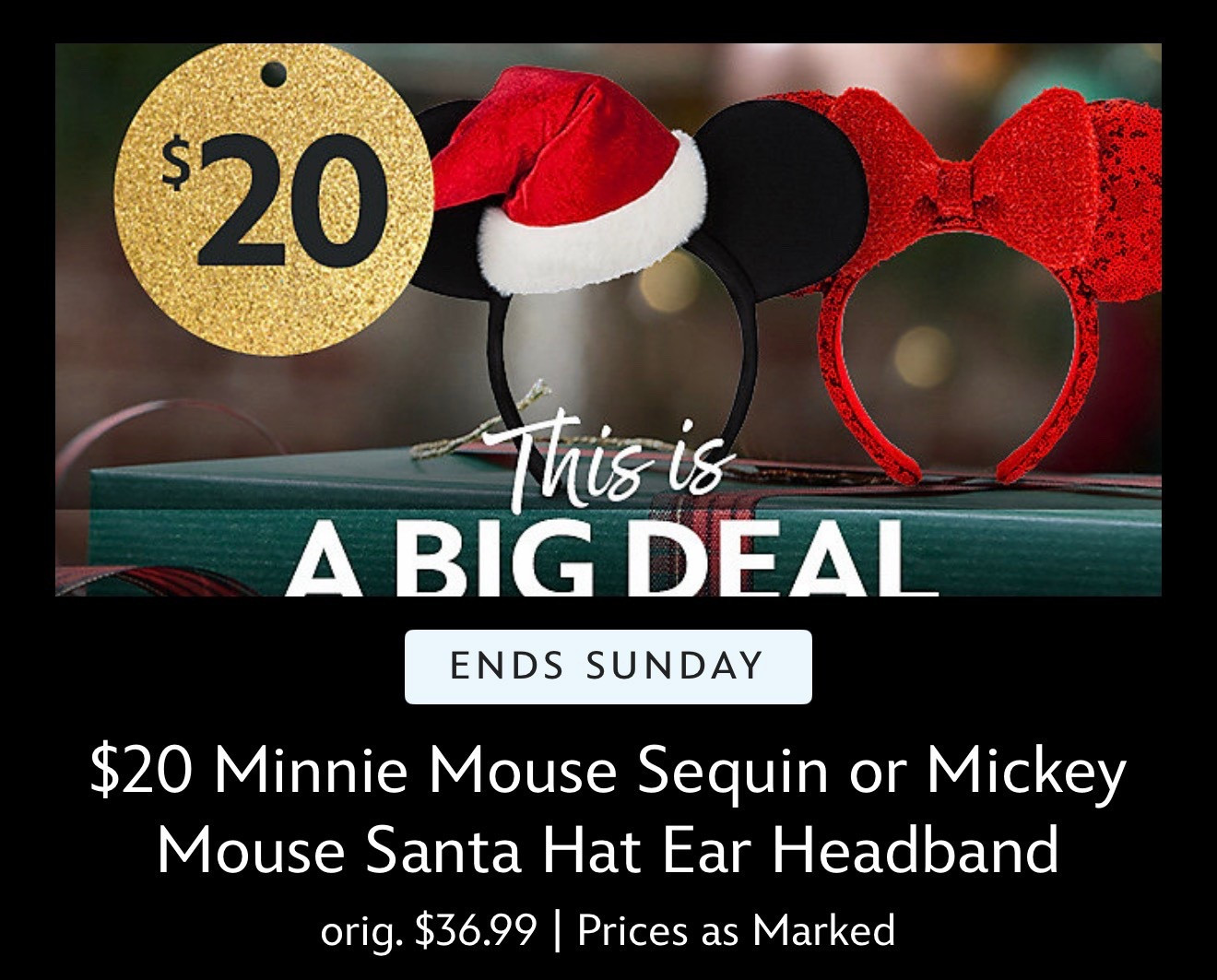To all of my Disney lovers…this sale is for you! If you have a holiday Disney trip coming up, they have a couple holiday ears for $20! Grab them while they are on sale! 

#LTKSaleAlert #LTKGiftGuide #LTKHoliday