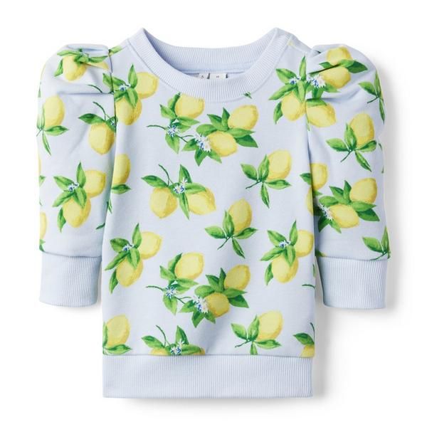 Lemon Puff Sleeve Sweatshirt | Janie and Jack