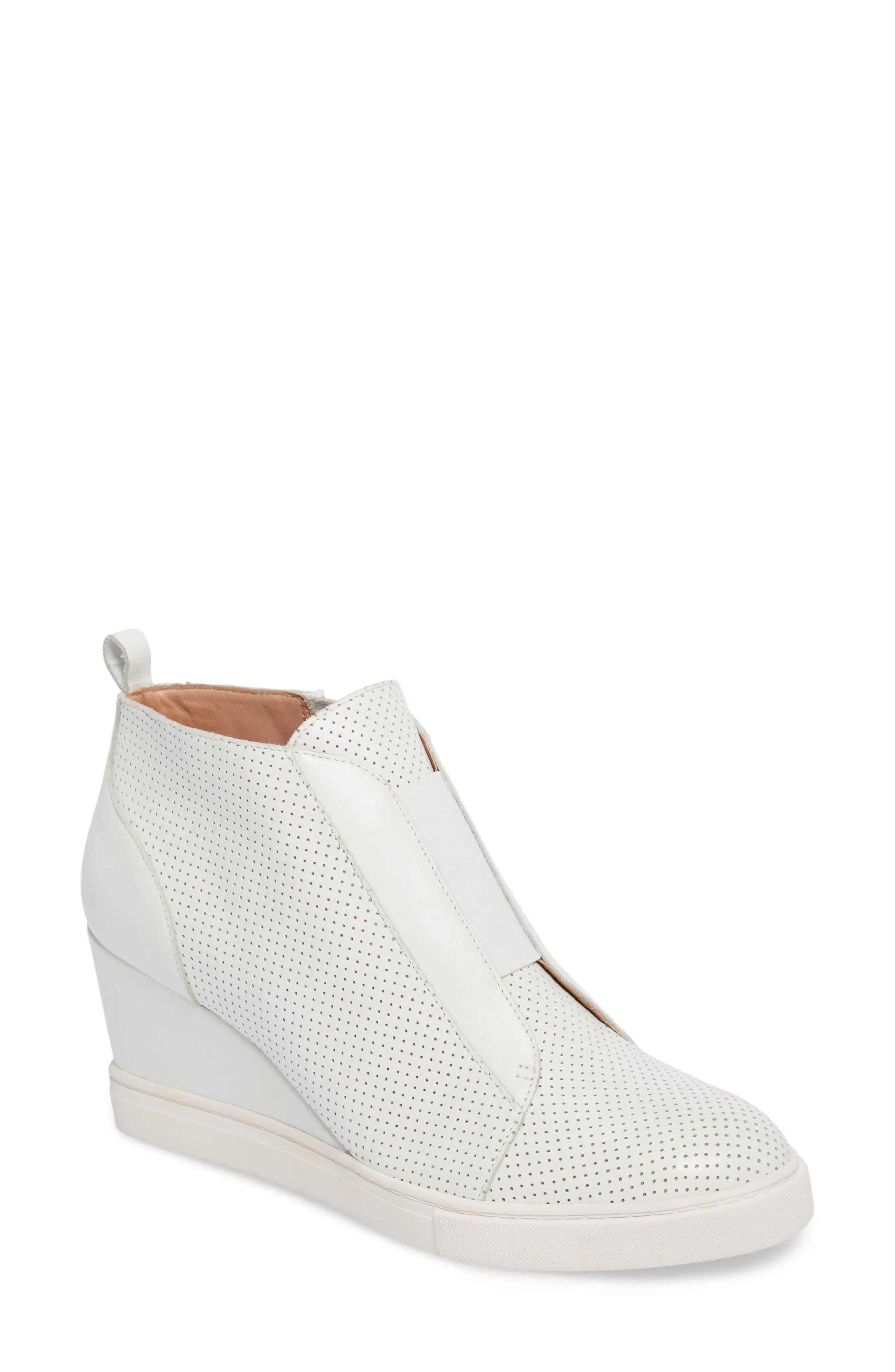 Women's Linea Paolo Felicia Wedge Bootie, Size 4.5 M - White | Nordstrom