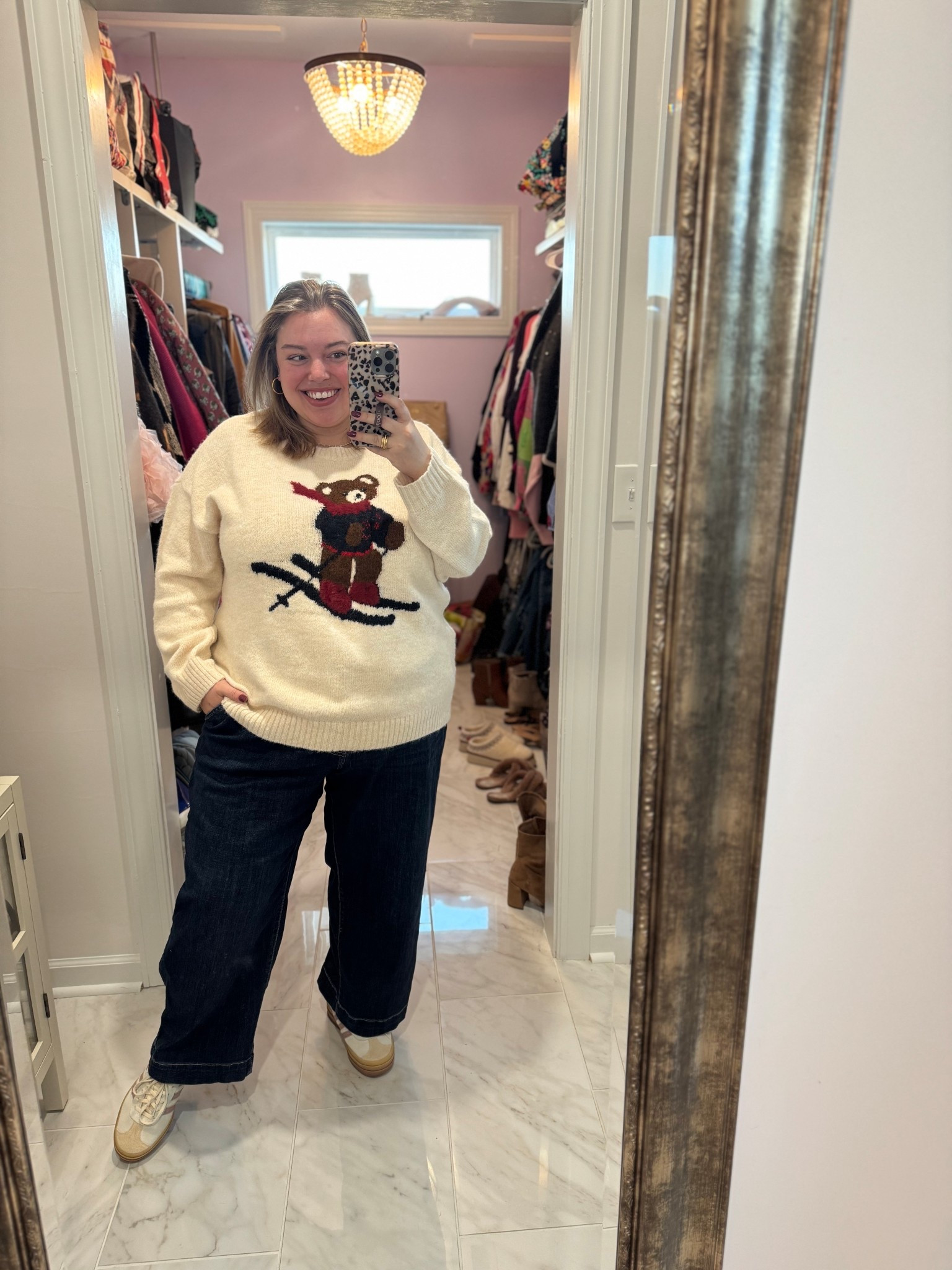 The cutest little teddy bear sweater! And it’s on sale for $21 today. I’m in the XXL 🫶🏼

#LTKCyberWeek #LTKSaleAlert #LTKPlusSize