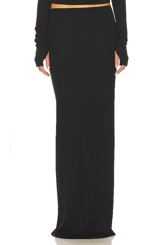 Helsa Matte Jersey Slim Skirt in Black from Revolve.com | Revolve Clothing (Global)