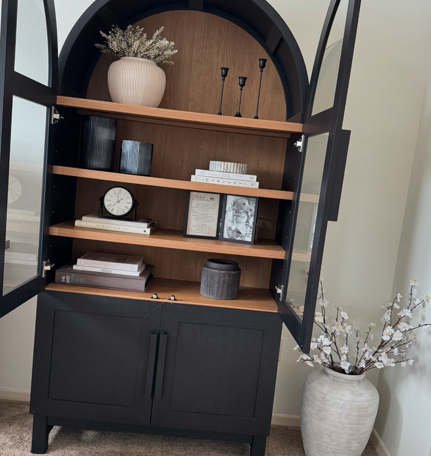 Black arch cabinet, two toned cabinet, Walmart cabinett

#LTKSeasonal #LTKSaleAlert #LTKHome