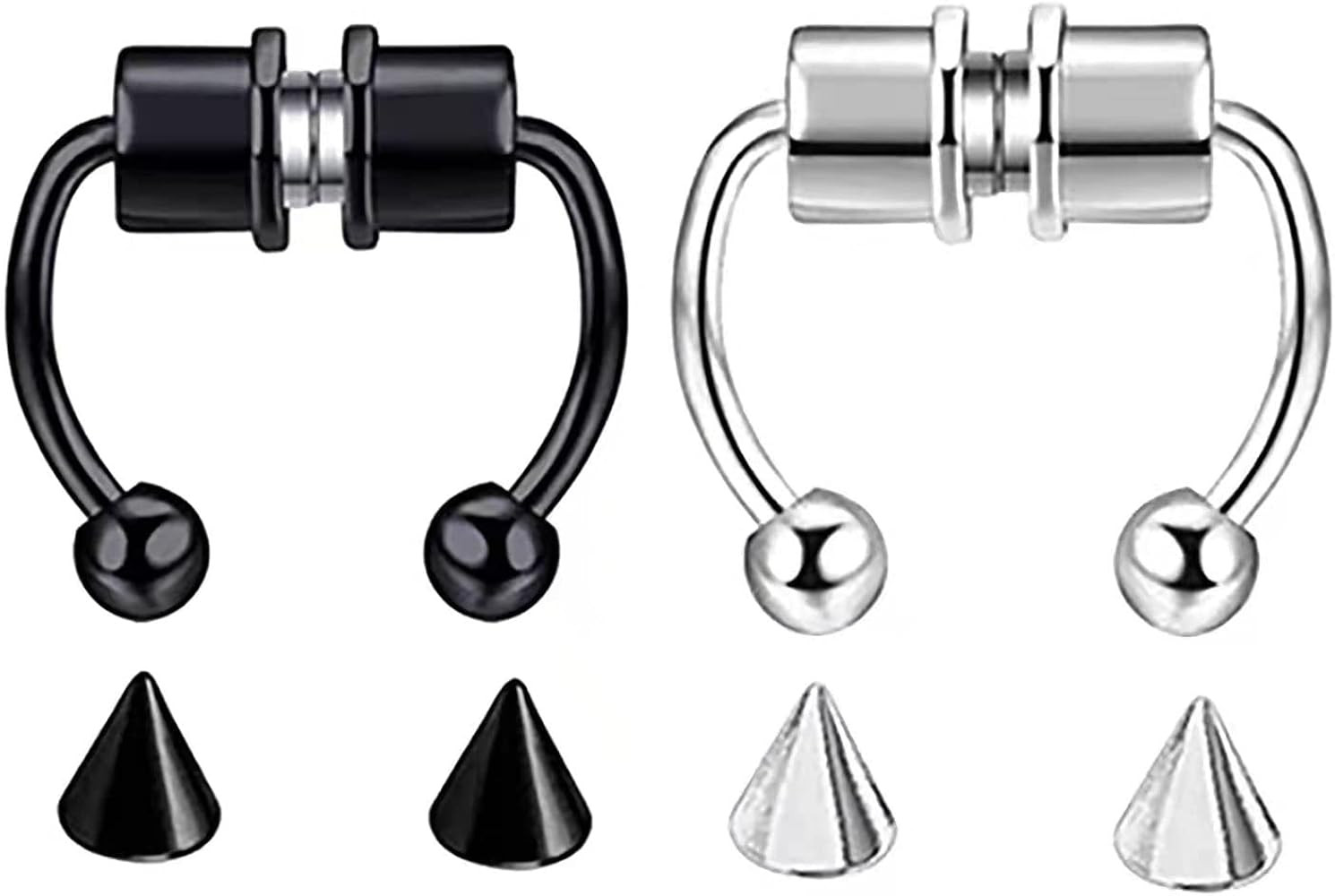 Fake Nose Ring Hoop Fake Septum Fake Nose Ring Stud Faux Fake Nose Ring Piercing Nose Cuffs for N... | Amazon (CA)
