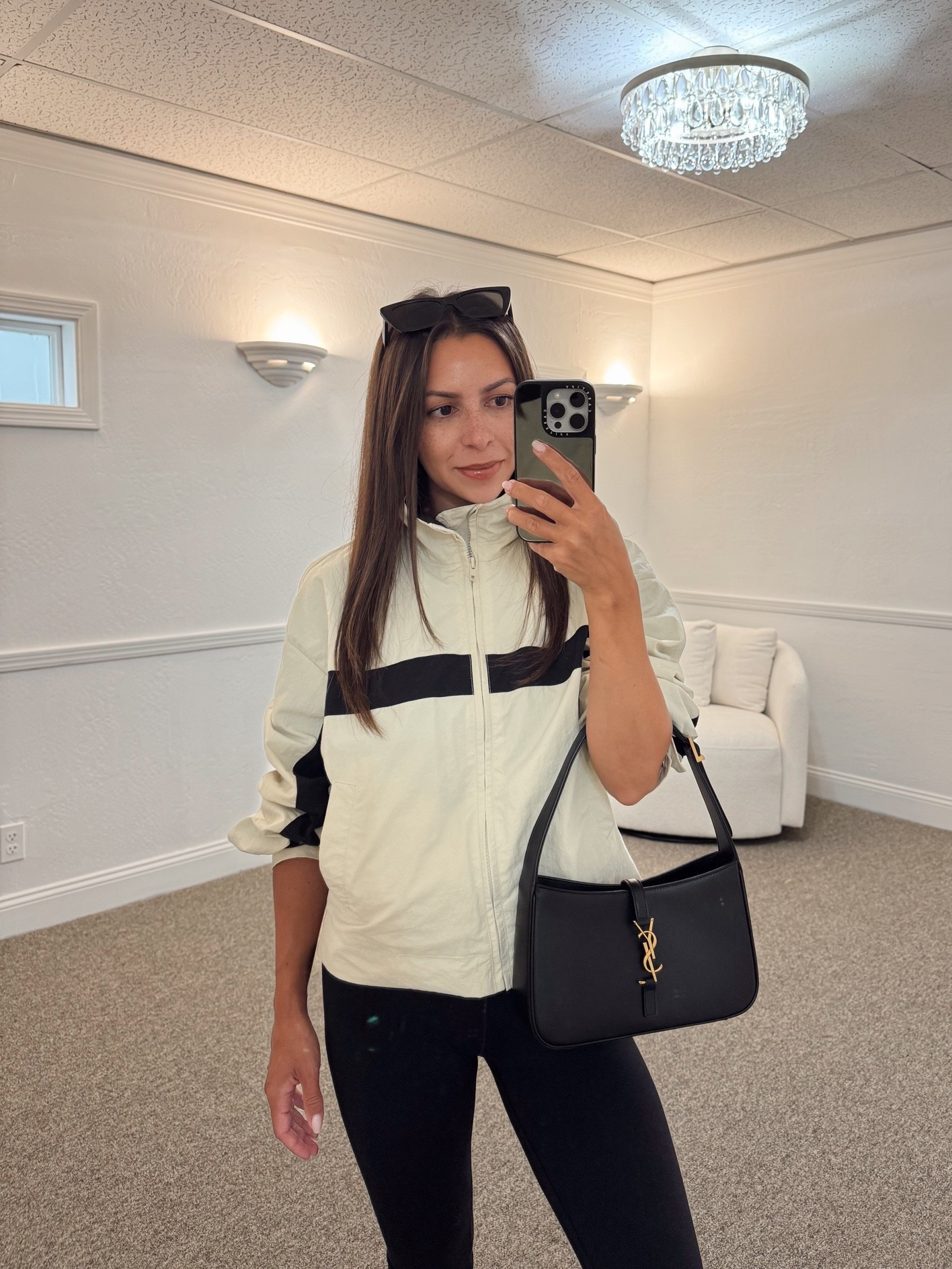 Late summer/ early fall outfit 
@Revolve windbreaker jacket- small
@Aerie capri leggings- small
@Steve Madden US kitten heel sandals
YSL bag
YSL sunglasses 

Petite, fall outfit, casual outfit, designer dupe, windbreaker, neutral outfit

#LTKootd #LTKSeasonal #LTKPetite