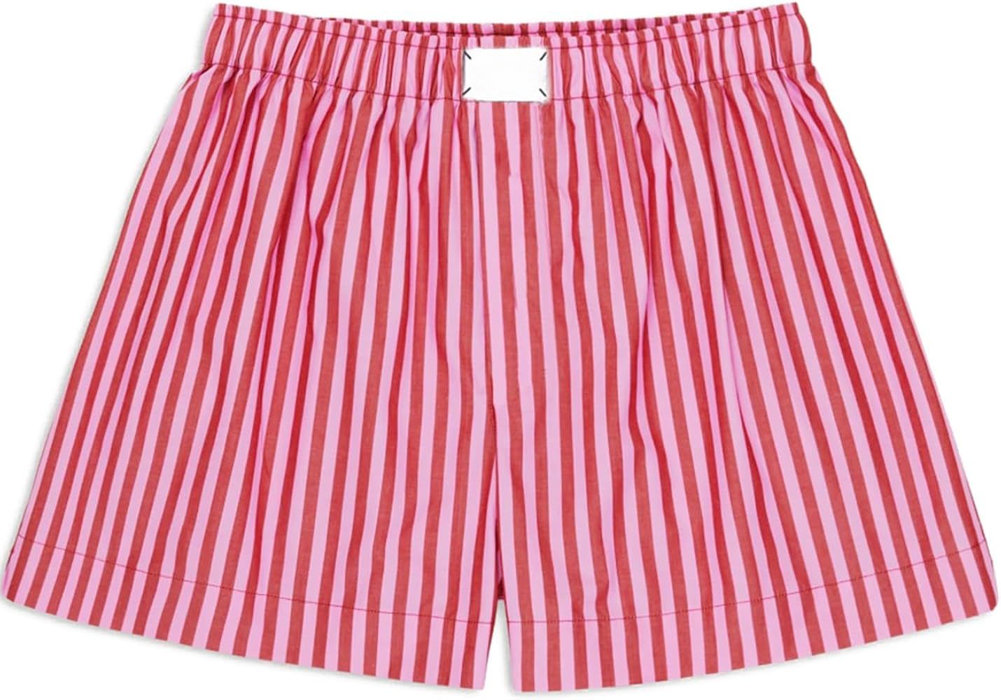 Y2k Cute Pajama Boxer Shorts for Women Lounge Striped Gingham Plaid Pj Short Pants Bottoms Baggy ... | Amazon (US)