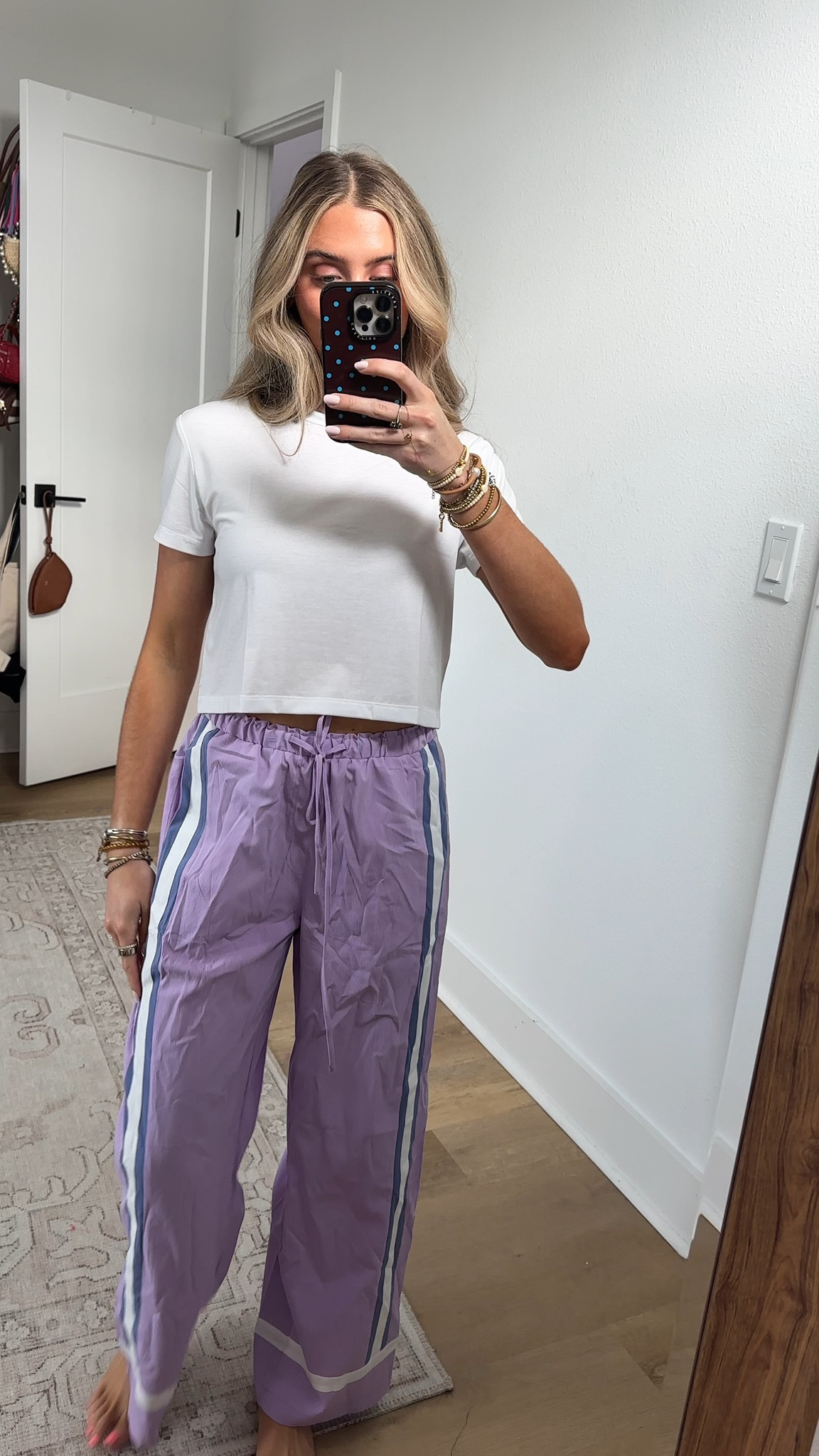 Amazon size small women's Elastic Waist Wide Leg Trousers Stripe Pants Contrast Colors Casual Mid Rise Sweatpants with Pockets

#LTKSaleAlert #LTKootd #LTKSeasonal