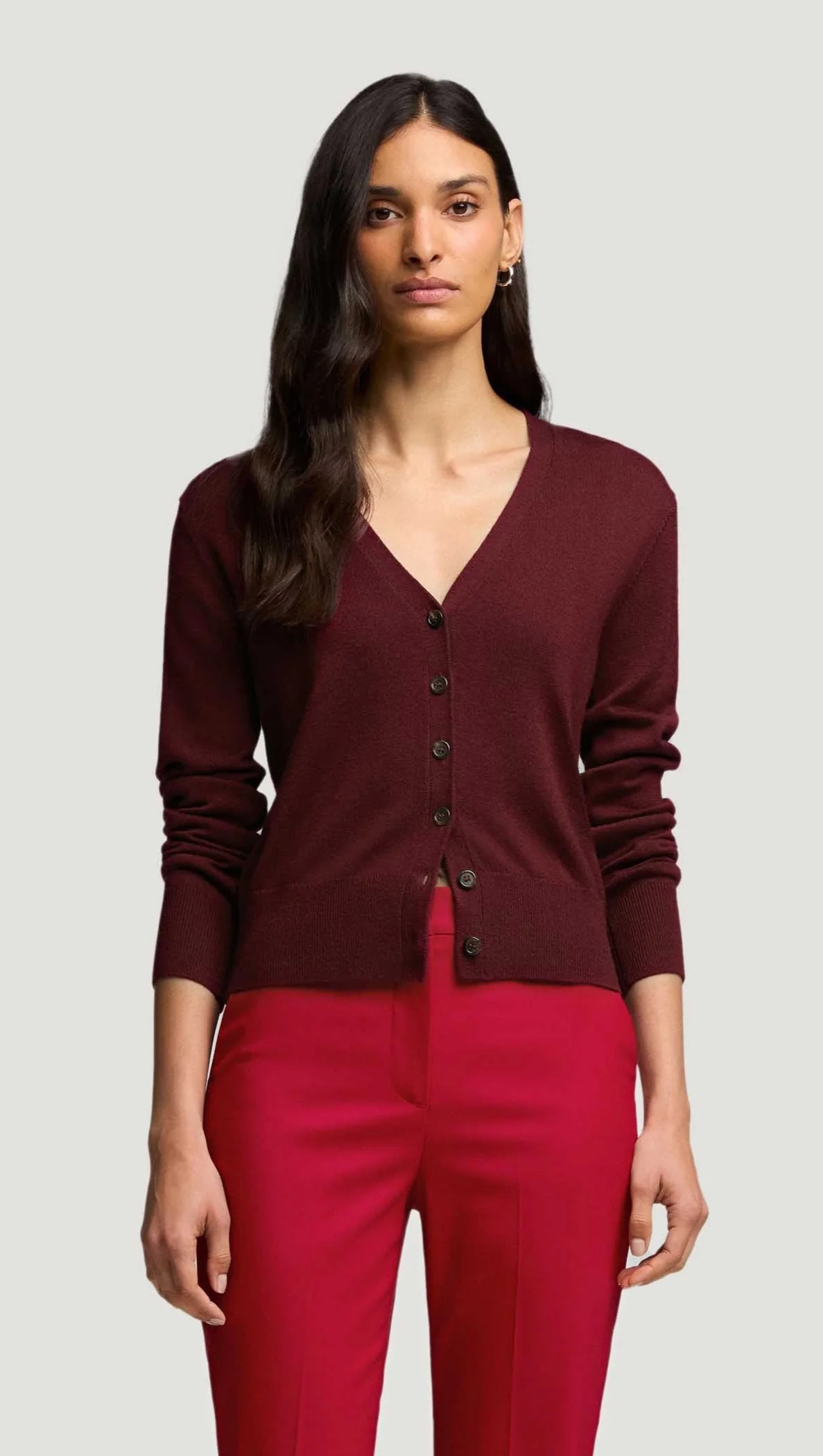 Everyday Knit Crew Cardigan in Merino Wool | Women's Sweaters | Argent | Argent