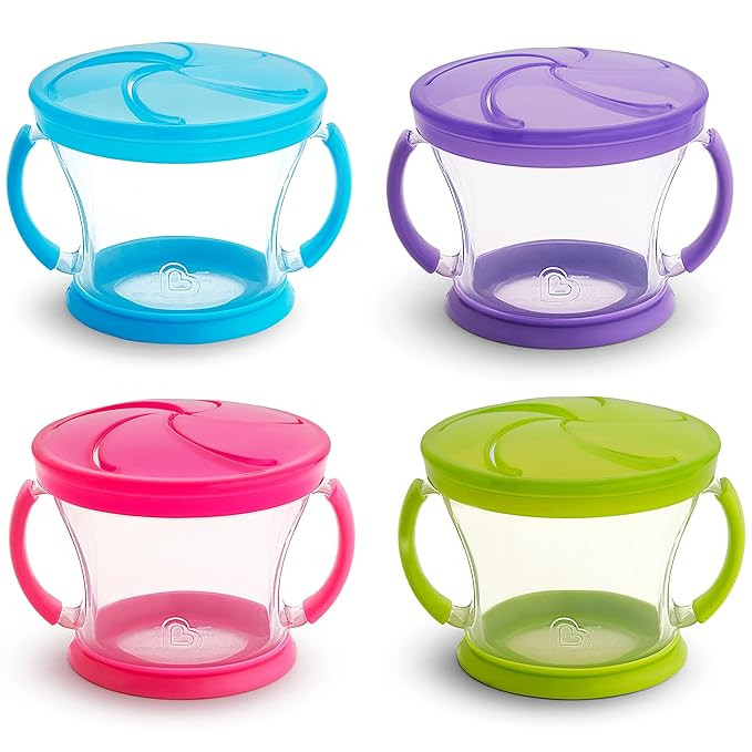 Munchkin Snack Catcher, 4 Pack, Blue/Green/Pink/Purple | Amazon (US)