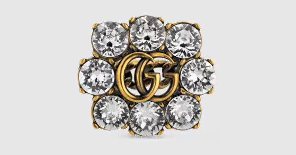 Crystal Double G ring | Gucci (US)