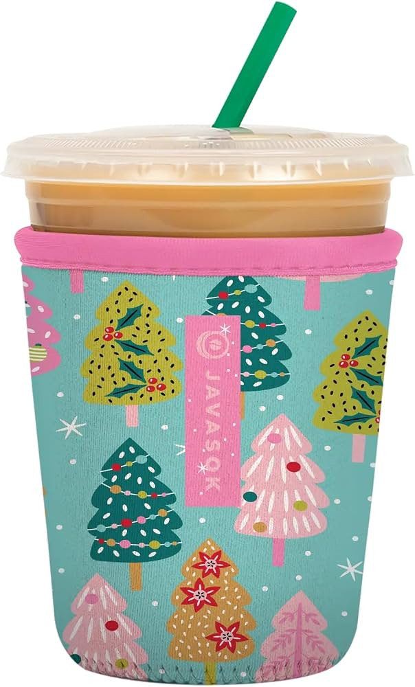 Sok It JavaSok Iced Coffee & Cold Soda Insulated Neoprene Cup Sleeve (Winter Magic, Small: 16-20o... | Amazon (US)
