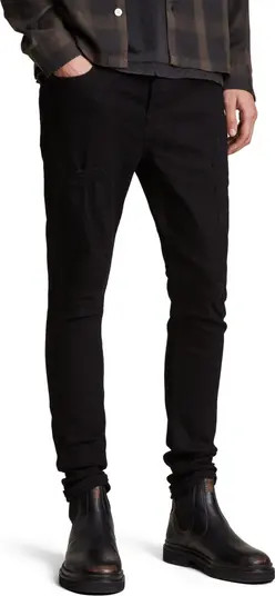 AllSaints Damaged Cigarette Skinny Jeans | Nordstrom | Nordstrom