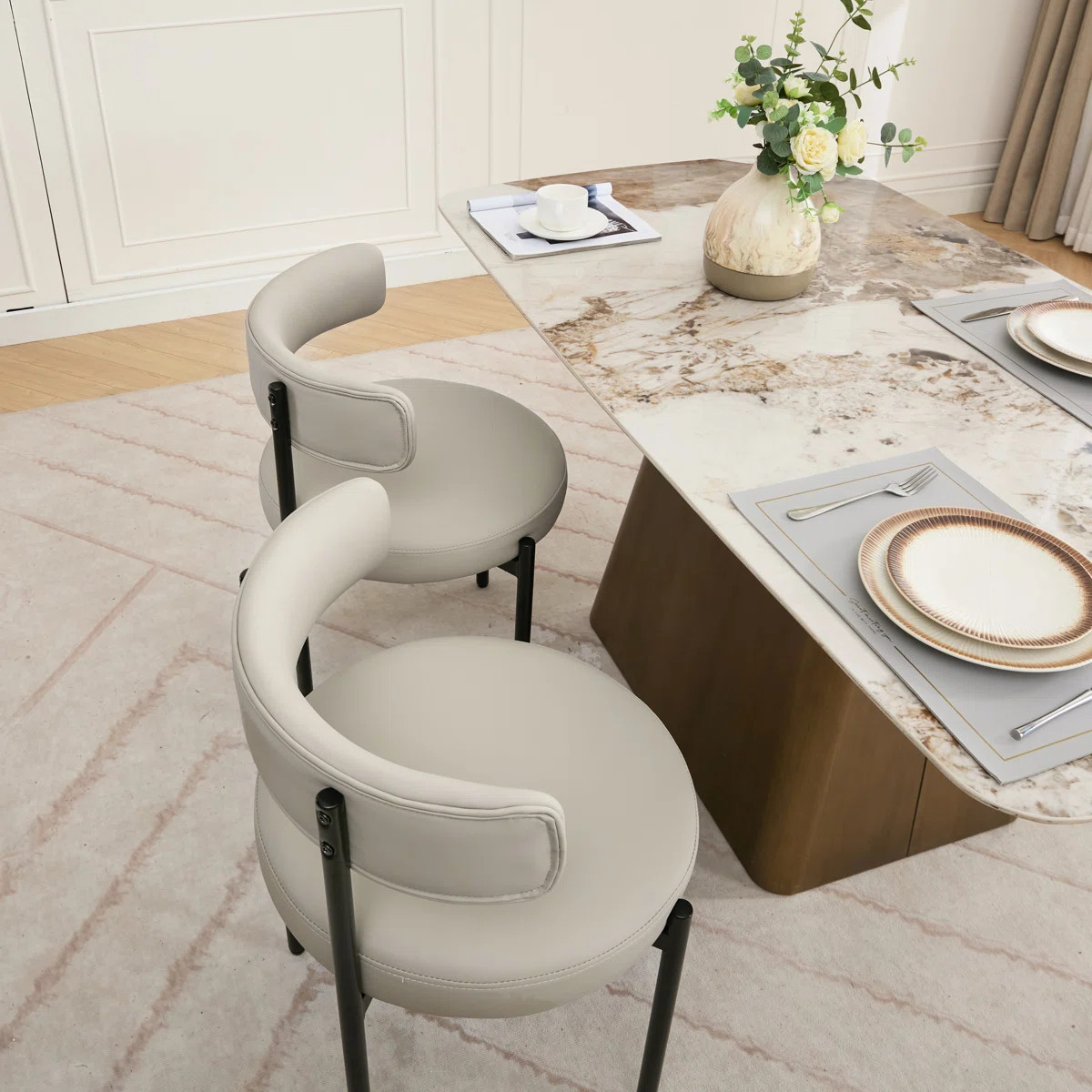 Faux Leather Upholstered Side Dining Chairs | Wayfair North America