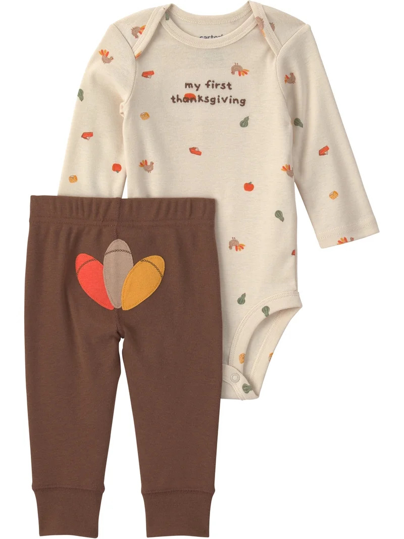 Carter's Child of Mine Baby Thanksgiving Outift Set, 2-Piece, Sizes Preemie-12 Months | Walmart (US)