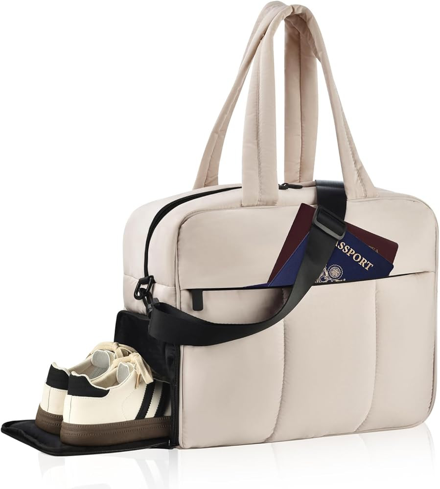 Weekender Travel Bags for Women, Duffle Bag for Travel, Lightweight Puffer Tote Bag Overnight Car... | Amazon (US)