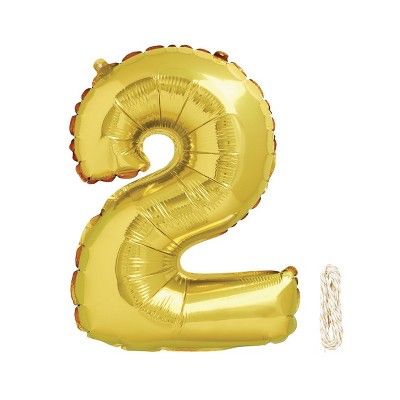 34&#34; Number 2 Foil Balloon - Spritz&#8482; | Target