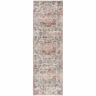 Janessa Croix Medallion Beige 3 ft. x 6 ft. Runner Rug | The Home Depot