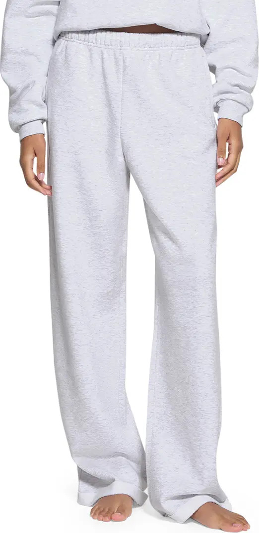 Cotton Blend Fleece Classic Straight Leg Pants | Nordstrom