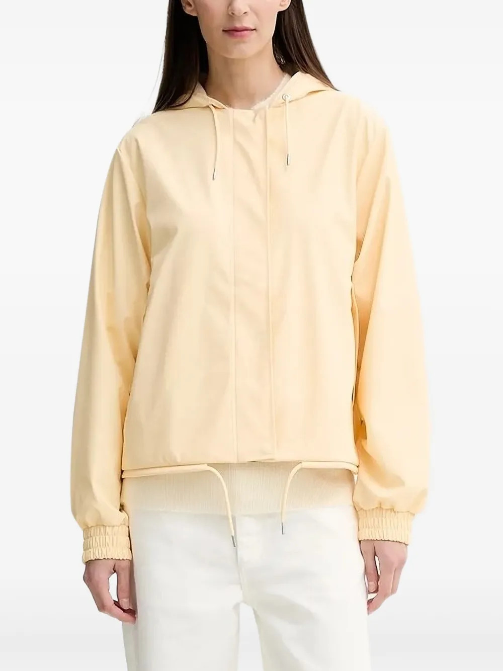 Rains hooded drawstring jacket - Yellow | Farfetch Global