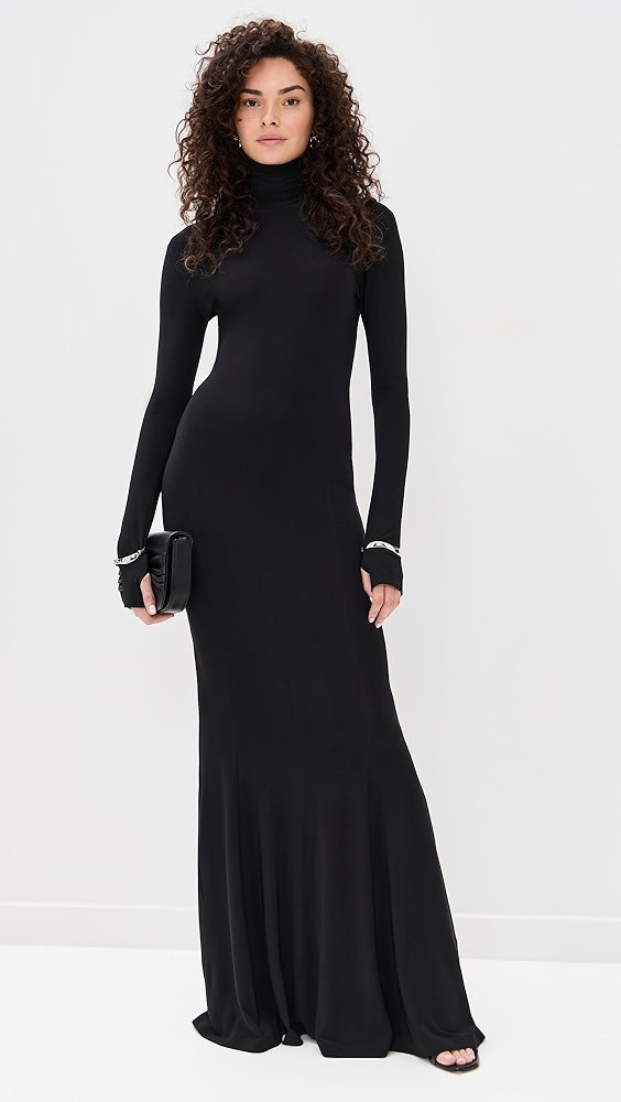 Long Sleeve Turtle Fishtail Gown | Shopbop