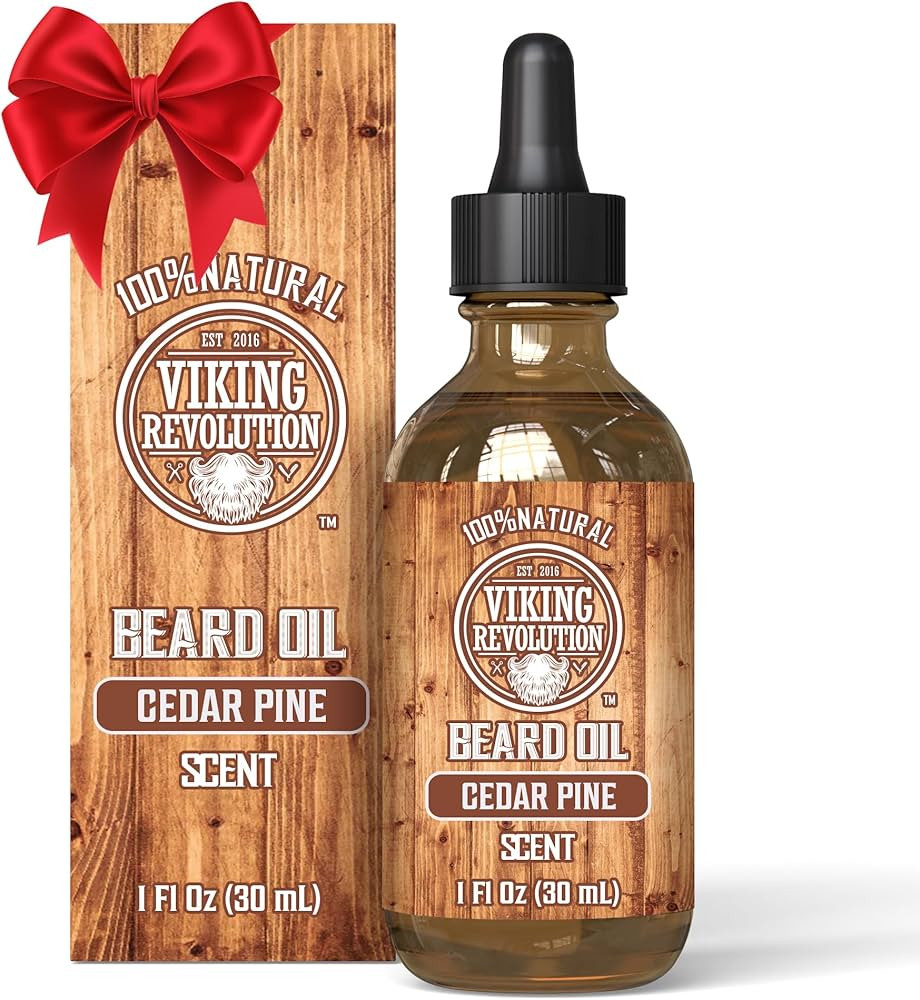 Viking Revolution Cedar and Pine Beard Oil for Men - Natural Argan and Jojoba Beard Softener, Con... | Amazon (US)