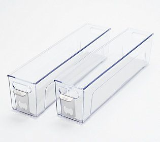 Copco Set of (2) Narrow Refrigerator Storage Bins | QVC